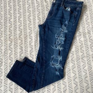 Darkwash distressed Jeans
